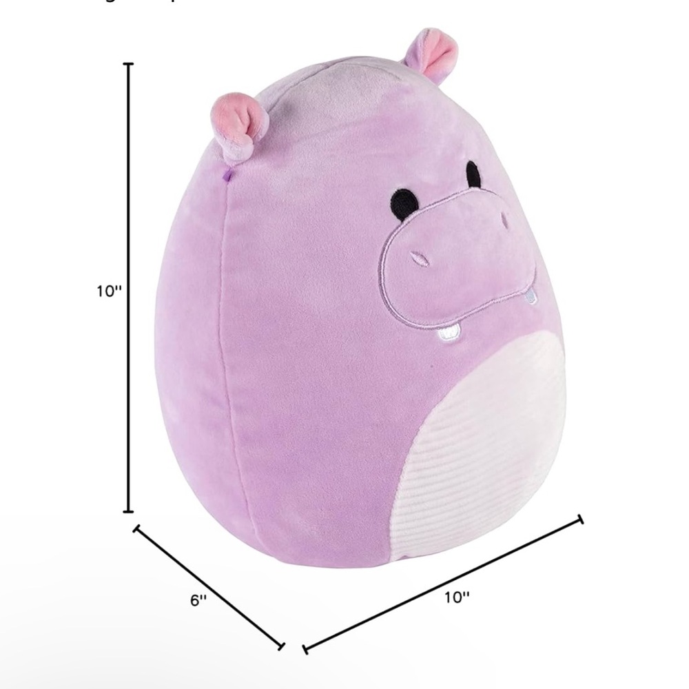 NEW! Two Squishmallows 10" Hannah & Harrison The Hippos 2-Pack Plush Collectible - Picture 3 of 12